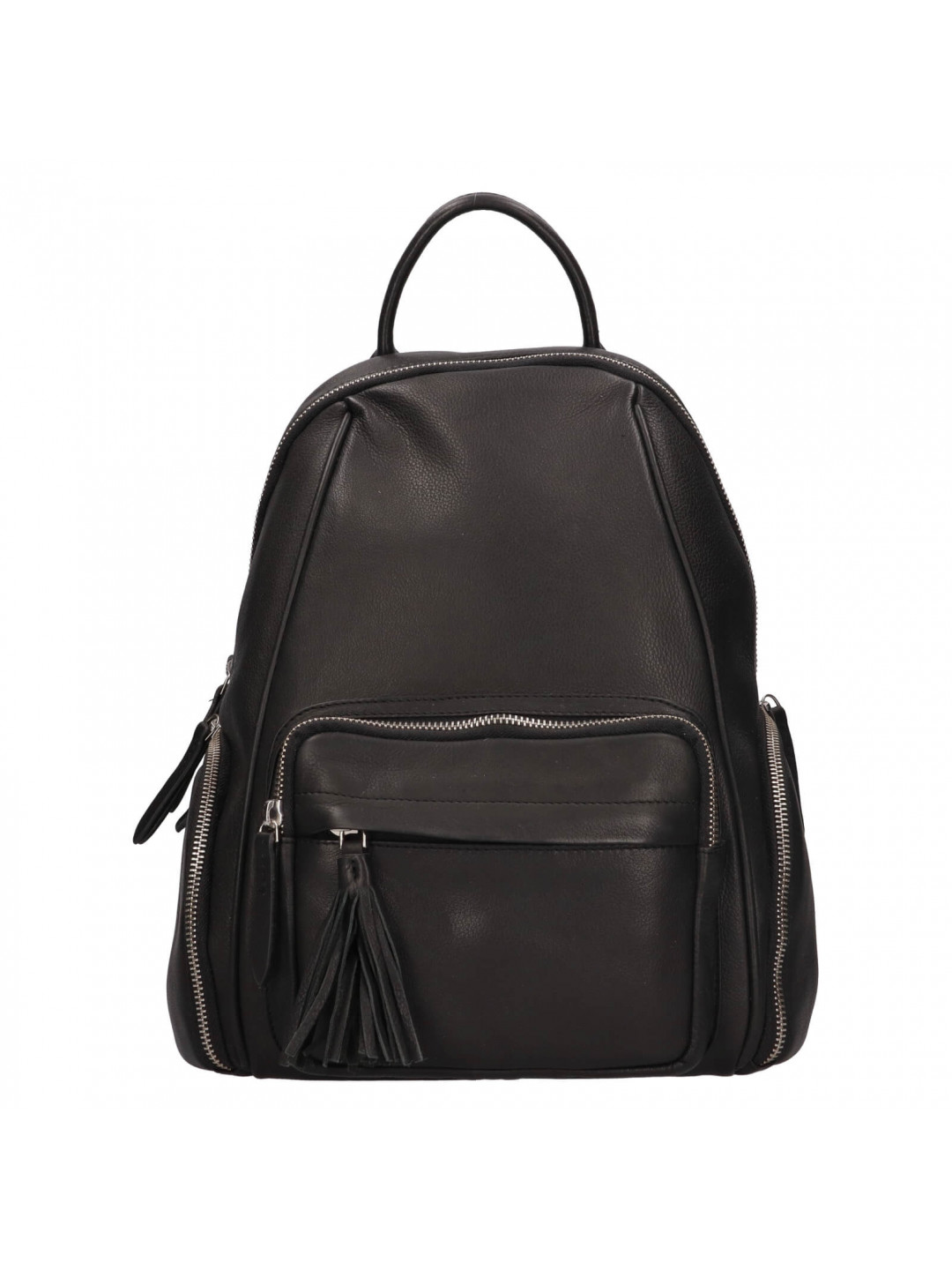 Dámský kožený batoh The Trend Vilma – černá